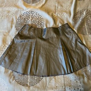 BCBG black leather skirt